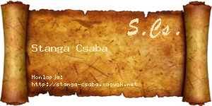 Stanga Csaba névjegykártya