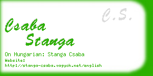 csaba stanga business card